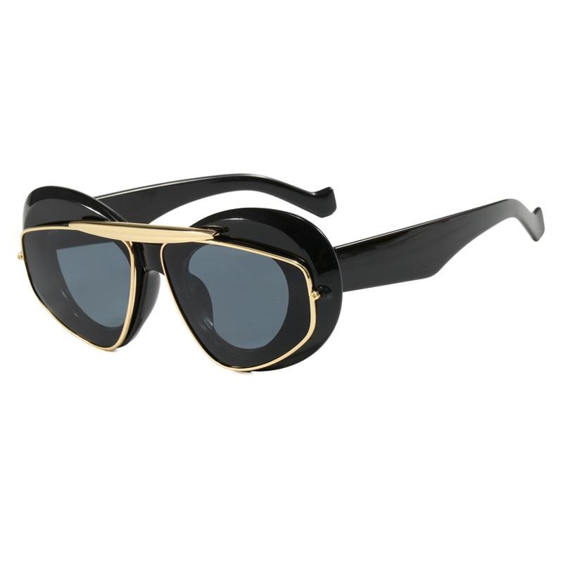 NOWE Punkowe Owalne Okulary Przeciwsłoneczne Lata 2000 Kobiety Mężczyźni Y2K Hip Hop Luksusowa Marka Kwadratowe Okulary Przeciwsłoneczne UV400 Unisex Odcienie Okulary