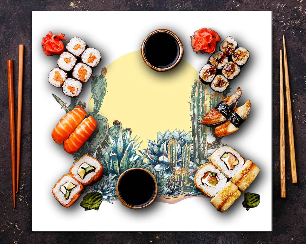 PANEL SZKLANY DO KUCHNI 65x60 Kaktus