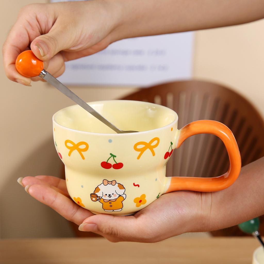 Cute Animal Mugs Household Ceramic Cups  High Appearance Level Couple Drinking Cups  Birthday Gifts and Souvenirs