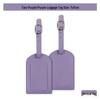 Thickened PU Leather Luggage Tag with Signature Card and Anti-Lost Features
