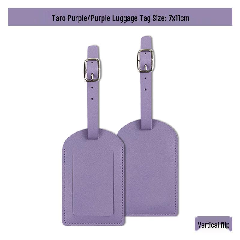Thickened PU Leather Luggage Tag with Signature Card and Anti-Lost Features