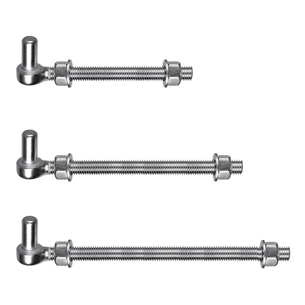 Pair Steel J Bolt Post Hinge Heavy Duty Gate Hinge Rustproof Door Hinge Corrosion Resistant Door Hinges for Outdoor Gate