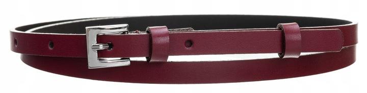 Classic, Narrow Women's Belt with a Silver Metal Buckle