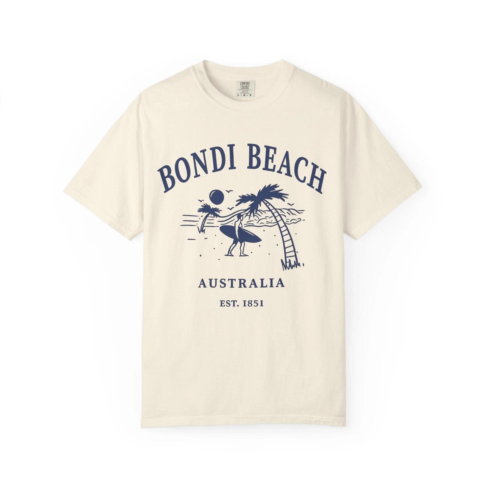 Bondi Beach Australia T shirt, Surf Tee Shirt, Surf Board Shirt, Summer Shirt L