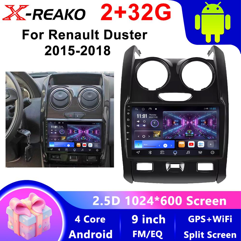 

X-REAKO Car Video Player for Renault Duster 2015-2018 GPS Navigation Built-in Dsp Carplay Autoradio Android Head Unit 4core-2+32g