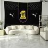 1ttihad Club Wall Tapestry Aesthetic Wall Hanging Printed Fabric Blanket Decorative Tapestries for Bedroom Living Room Home Decor