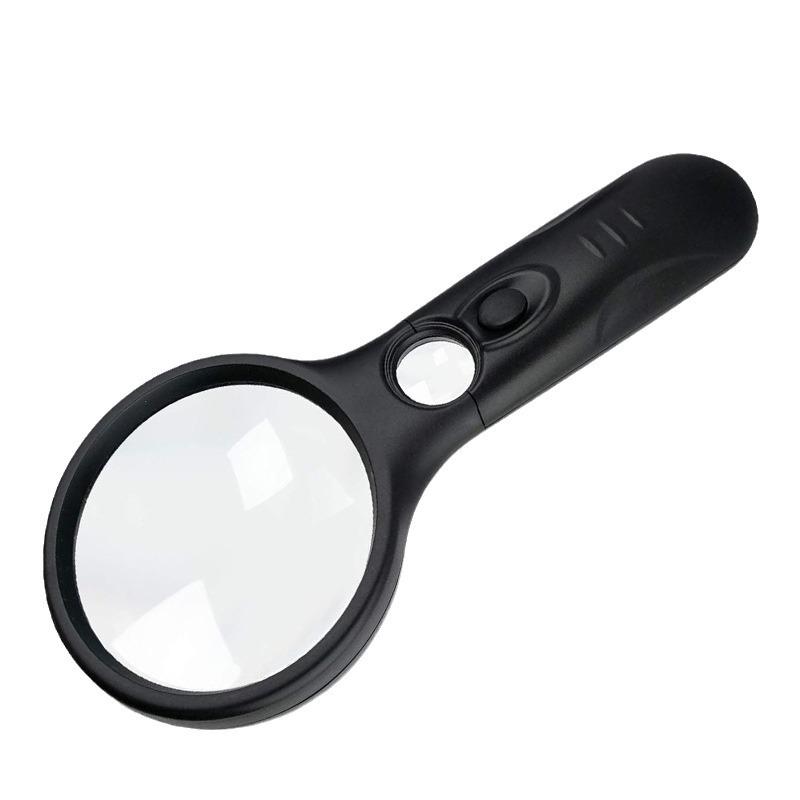 Chuda 3LED Reading Magnifier with 4 Color Options, Model 6902AB, 45X Dual Lens, 75MM