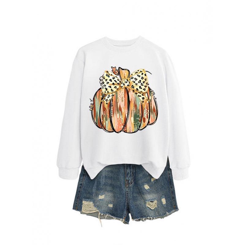European Fashion Leopard Print Bow Long Sleeve Women's Hoodie