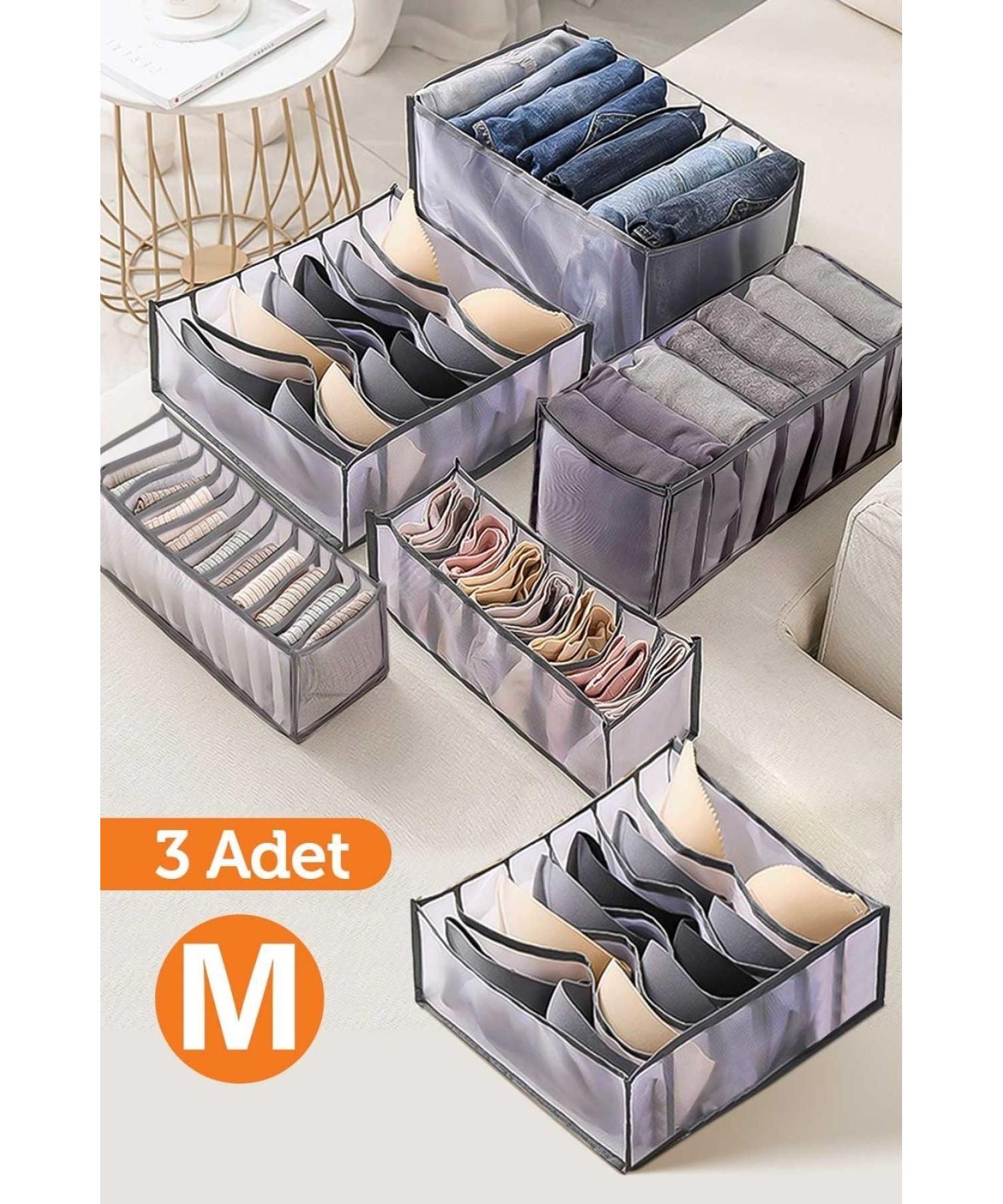 

3 шт. - Органайзер для прозрачных ящиков с 11 глазами - средний