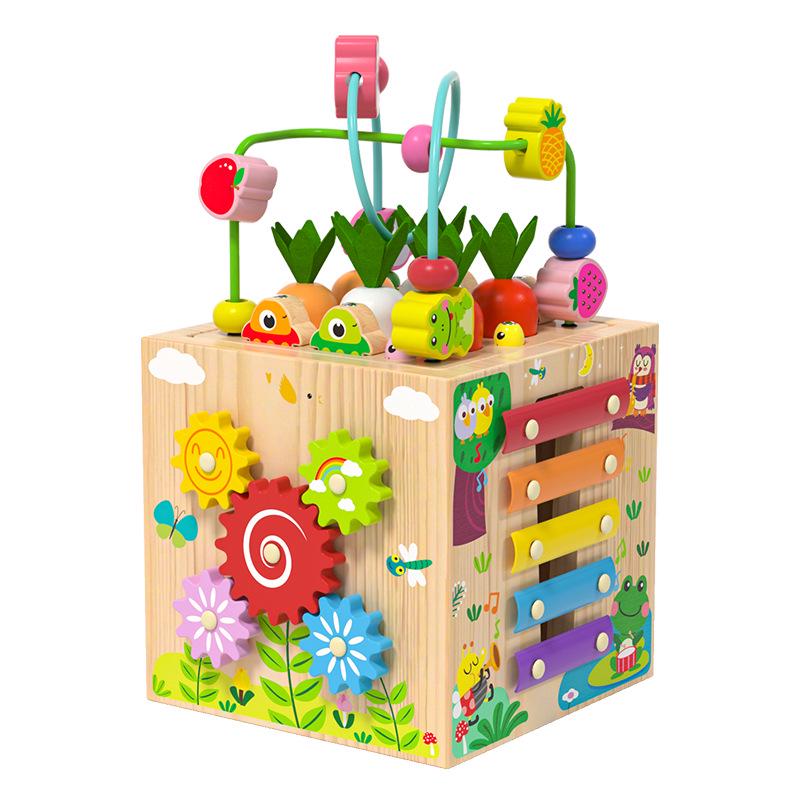 8-in-1 Wooden Multifunctional Fishing Maze & Piano Puzzle Box