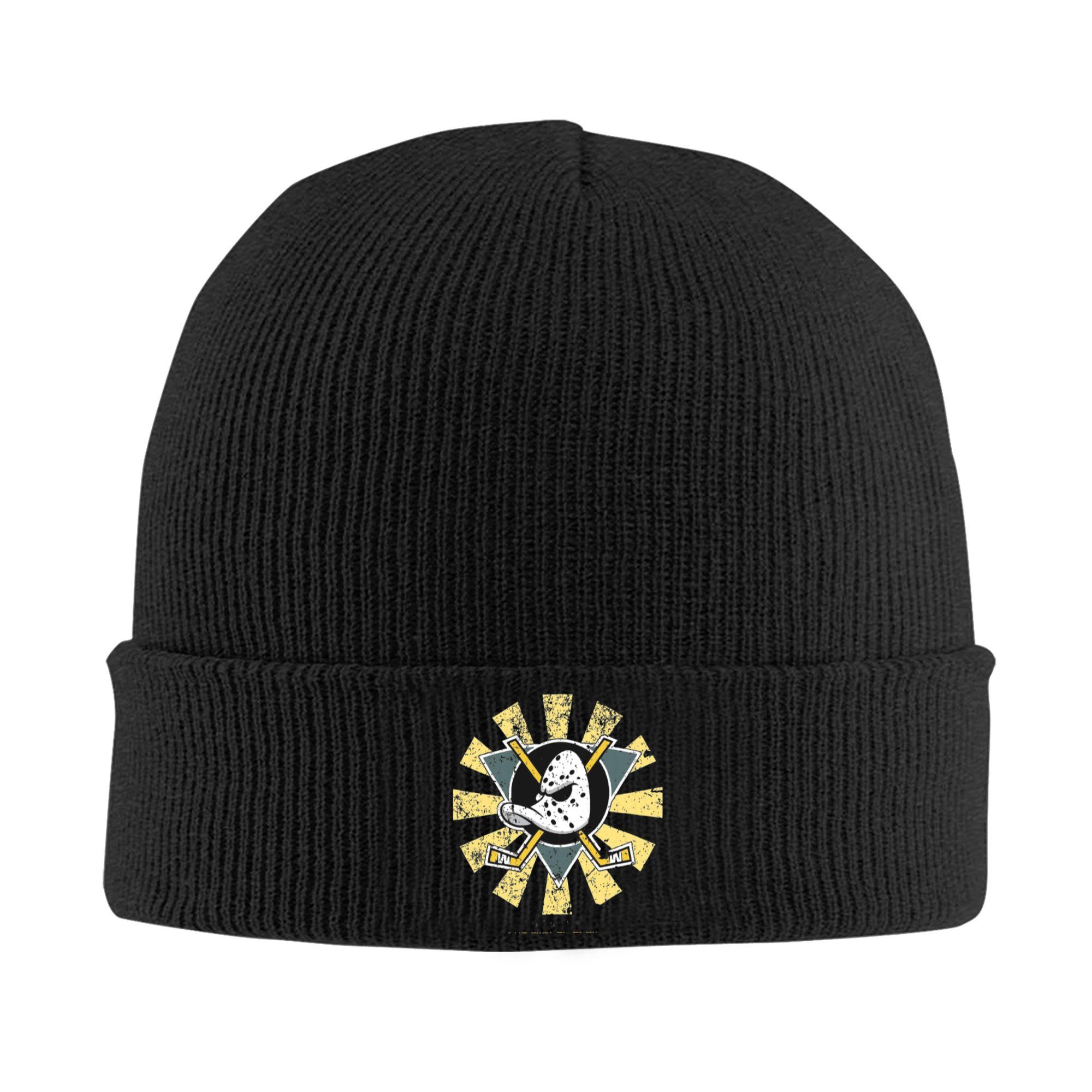 

Mightys Ducks Beanie Hats Bonnet Hats Unisex WoUnisex Unisex Vintage Kpop Knit Hat Autumn Winter Custom Elastic Caps One Size