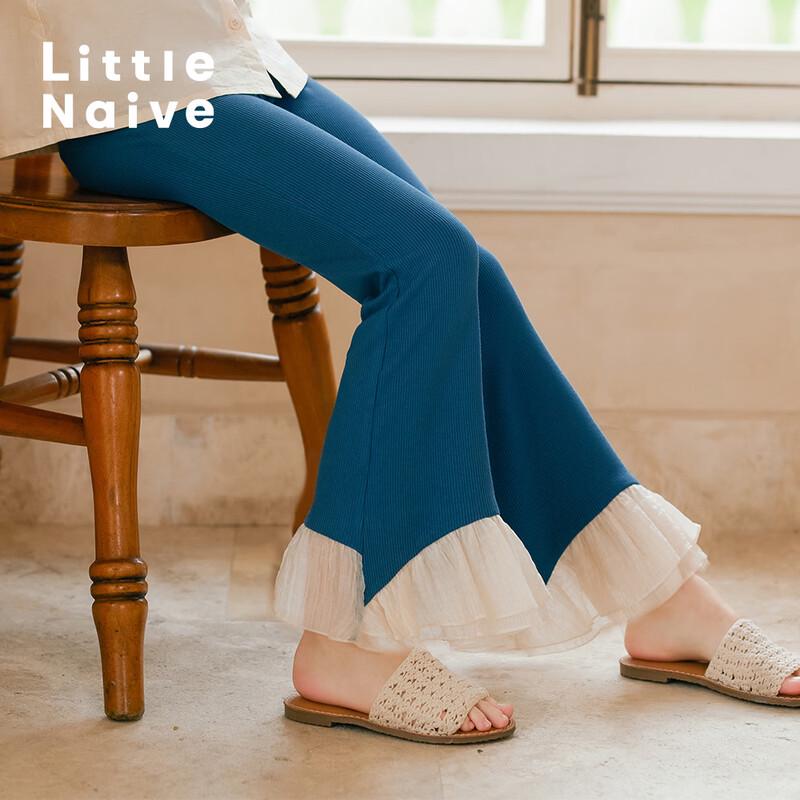 Девичьи расклешенные брюки в рубчик с рюшами 120