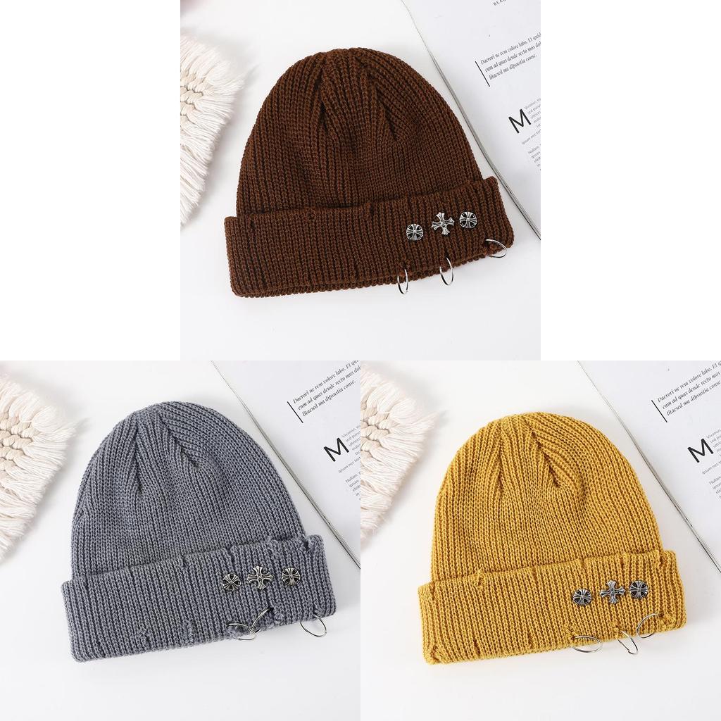 Knit Hat For Men Women Fall Winter Acrylic Warm Windproof Outdoor Sports Fashion Accessory