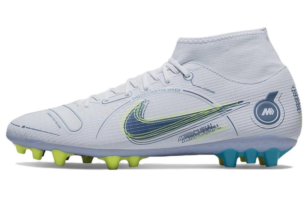 Nike Superfly 8 Academy AG 'Gray Light Blue Yellow' DJ2866-054