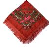 Russian Style Printed Tassel Square Scarf