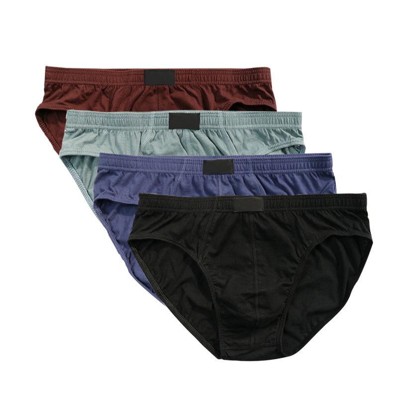 Men's 100% Cotton Briefs Comfortable Underpants Male Breathable Underwear Lingerie Panties Plue Size Xl -5XL