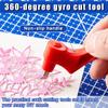 1/5/10/20 Sets DIY Art Craft Cutting Tools 360-Degree Rotating Carbon Steel Blade Paper Cutter 3 Replacement Blade Cutting Mat