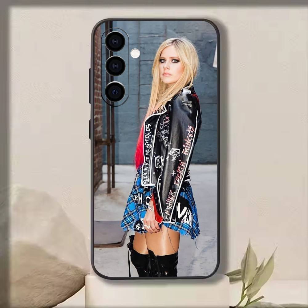 A-A-Avril   Phone Case Black Silicone Soft For Samsung Galaxy A73,A72,A71,A70,A53,A52,A51