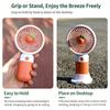 Usb Rechargeable Portable Handheld Fan – Cute Plastic Design, Dual Use (Handheld/Stand), Summer Cooling Fan For Kids & Adults