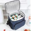 Solid Color Insulated Lunch Bag Large Capacity Food Warm Thermal Bag Tote Square Bag  Travel