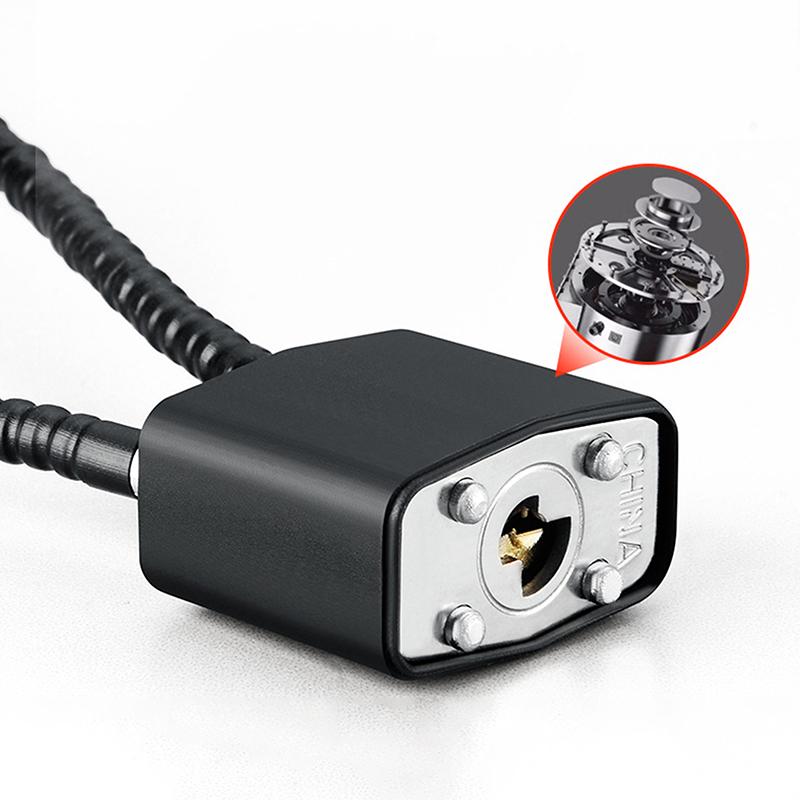 Keyed Steel Wire Padlock, Anti-theft Cabinet Lock for Dormitory, Luggage, and Helmet Protection