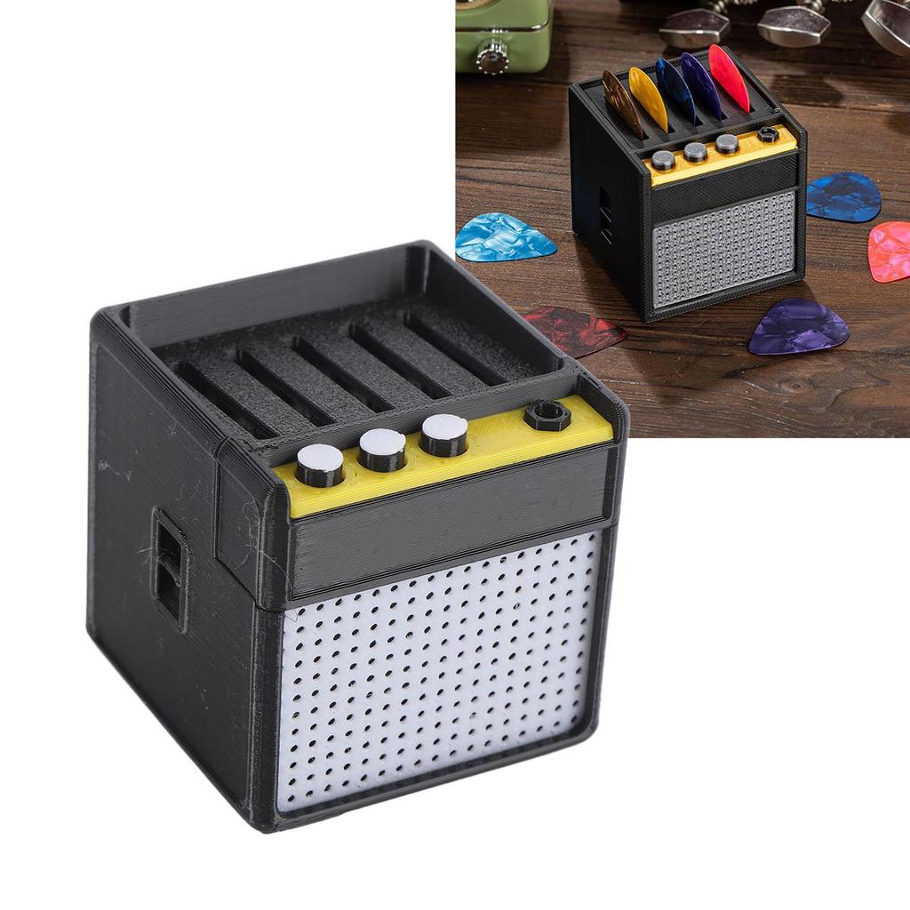 Gitarrenplektrum-Displayhalter Retro PLA-Material 3D-Druck Gitarrenplektren Aufbewahrungsbox Plektrumhalter Für Gitarristen Musikliebhaber