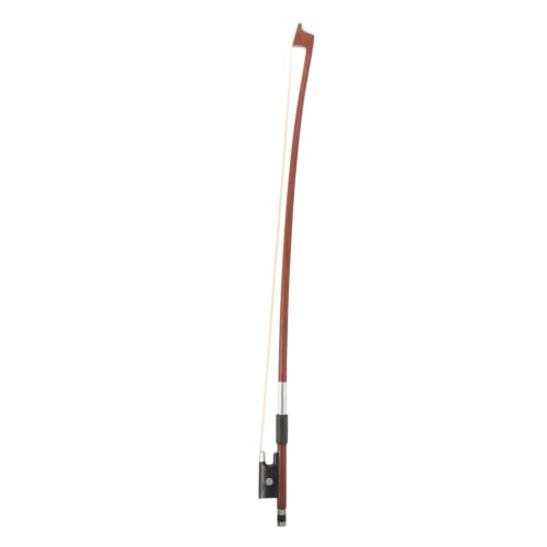 NUOBESTY 1/16 Scale Violin Bow with Wooden Round Stick and Natural Horsehair, Well-Balanced, Student Practice Replacement, 44 x 3 x 1.3 cm, Assorted C