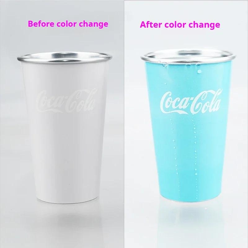 

470ml Portable Aluminum Mug-CocaCola Cups ColorChanges When Cool Perfect for Cold Sensation Outdoor Camping Beer Cold DrinksCup 470ml