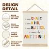 LUVADIAN Positive Affirmations for Kids, Kids Wall Decor, I am Smart Kind Blessed Motivational Poster Hanger Frame Wall Art for Classroom Playroom