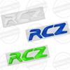 SQOB1 Metal 3D Para Peugeot RCZ Insignia Letras Tricolor Francesas Logo Pegatina de Carrocería para Maletero Trasero de Coche Emblema de Rendimiento GT LINE Accesorios