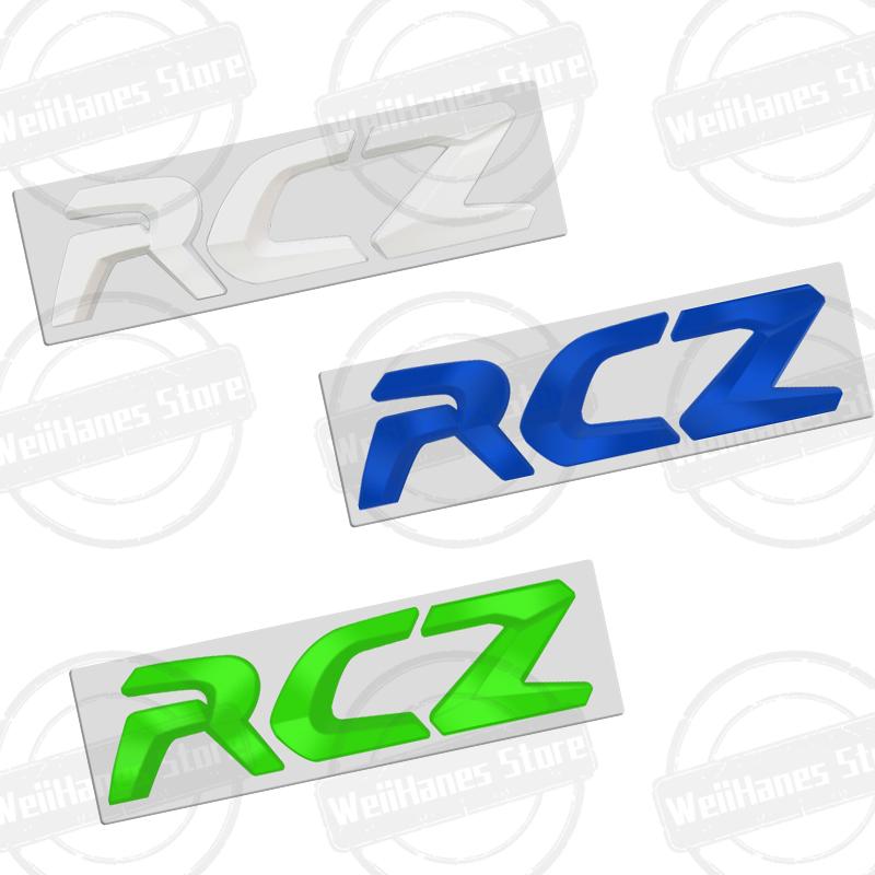 SQOB1 Metal 3D Para Peugeot RCZ Insignia Letras Tricolor Francesas Logo Pegatina de Carrocería para Maletero Trasero de Coche Emblema de Rendimiento GT LINE Accesorios
