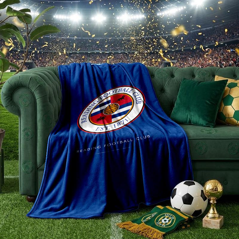 Coperta Football Reading Crest Leggera Ideale per Letto Perfetta per Viaggi, Campeggio, Soggiorni, Uffici, Divani, Regalo di Natale per Fan