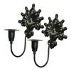 Iron Wall Candle Sconces Set French Vintage Retro Candlestick Holders Decorative Candle Rack for Hallway Art Corridor Decor