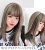 Brightlara Women's Medium Full Wig with Bangs, Inner Color, Blonde, and Bangs (hf1780-TRQ)