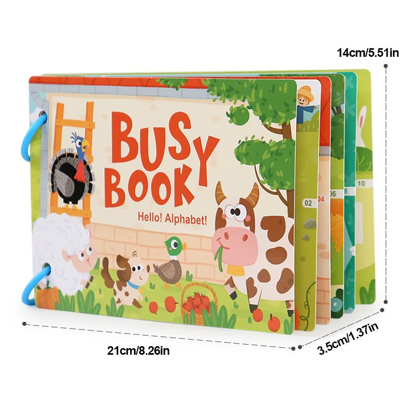 Libro Occupato Montessori per Bambini Il Mio Primo Libro Silenzioso Incolla Giocattolo Educativo per l'Apprendimento Precoce Giocattolo per Bambini Abbinamento Giocattoli Montessori per Bambino