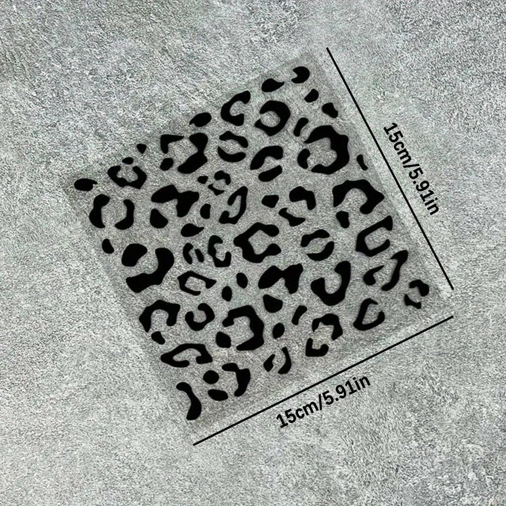 Leopard Print Decal Car Leopard Print Sticker DIY Waterproof Decoration Auto Parts Rearview Mirror Window Vinyl Sticker Easy To Stick Mobile Phone