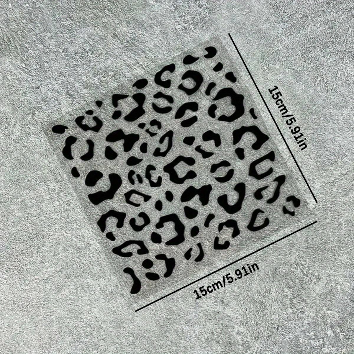

Leopard Print Decal Car Leopard Print Sticker DIY Waterproof Decoration Auto Parts Rearview Mirror Window Vinyl Sticker Easy To Stick Mobile Phone one-size чёрный