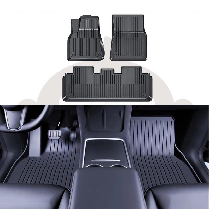 For Tesla Model YL 2025-2027 Car Floor Mat Double-layer Foot Mat Dirt-resistant TPE Waterproof Automobile Modification Supplies