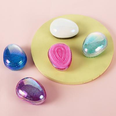 Scalp Massage Egg Shaped Comb Marble Anti-static Comb Small Portable Hair Styling Comb Professional Salon Hair Care Travel Comb