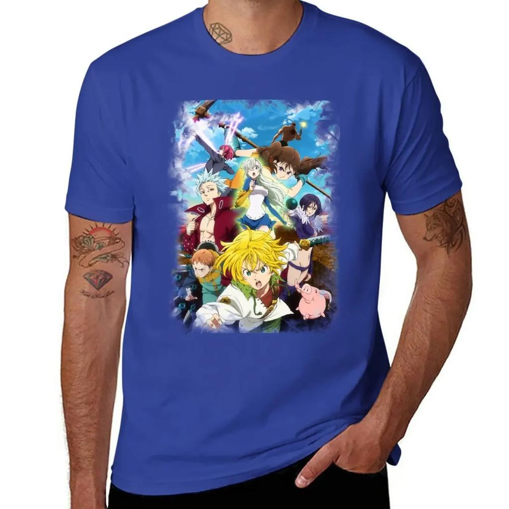 Seven Deadly Sins Black T-Shirt tops Short sleeve tee new edition heavyweight t shirts for men