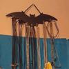 Halloween Platzsparender Organizer Kleiderbügelständer Retro Gotischer Schlüsselhalter Holzfledermaus Wandhaken Studentenwohnheim