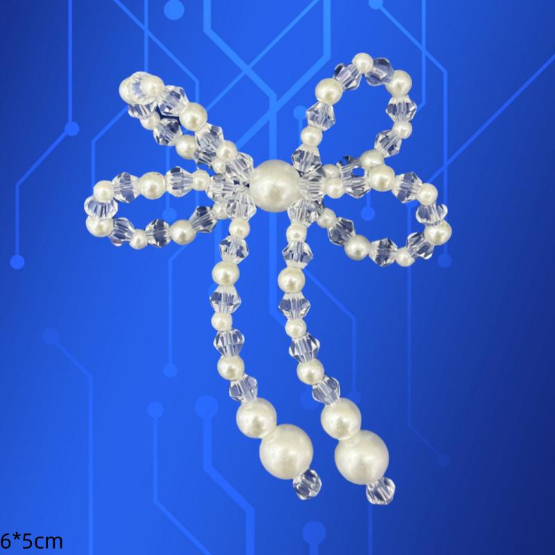 Bow Tassel Pearl Earrings - Elegant Shoelace Design for Women