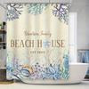 Pink Floral Shower Curtain Set Bathroom Decoration Waterproof Washable Home Decor