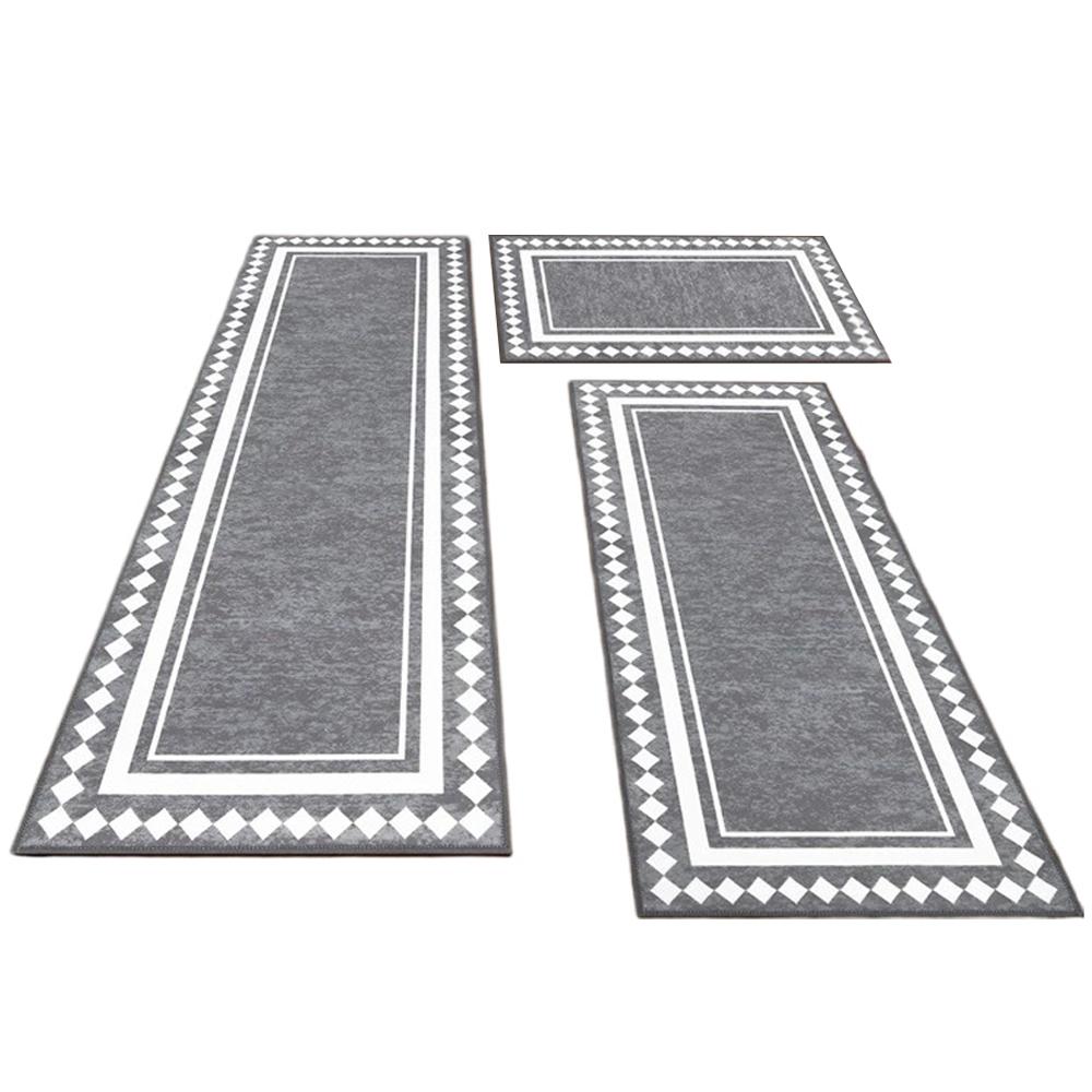 

3Pcs/Set Oil Absorbing Kitchen Floor Mat Long Strips Of Dirt-resistant Carpets Entrance Door Pad Anti-slip Mat Home Decor