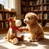 Pet Toy Cartoon Monkey Chicken Horse Design Anxiety Relief Pet Toy with Sound Design Bite-Resistant Interactive Plush Puppy