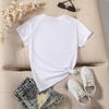 Western Style New Fashion Casual Loose round Neck Print Short sleeve T-shirt Top Printed T-shirt Top