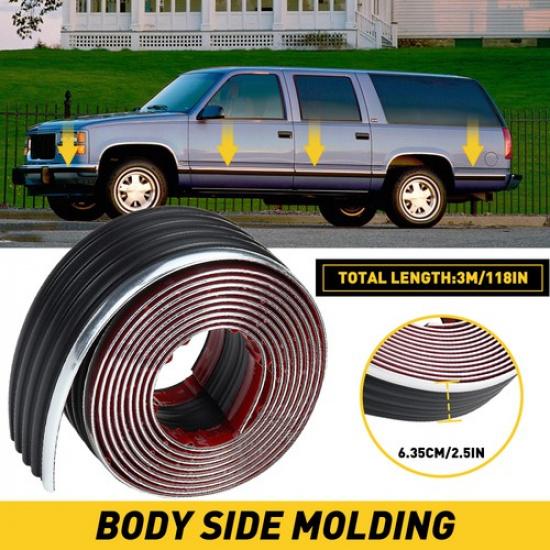 

3M Body Side Molding Black & Chrome For Universal Chevy GMC Tahoe Yukon Suburban