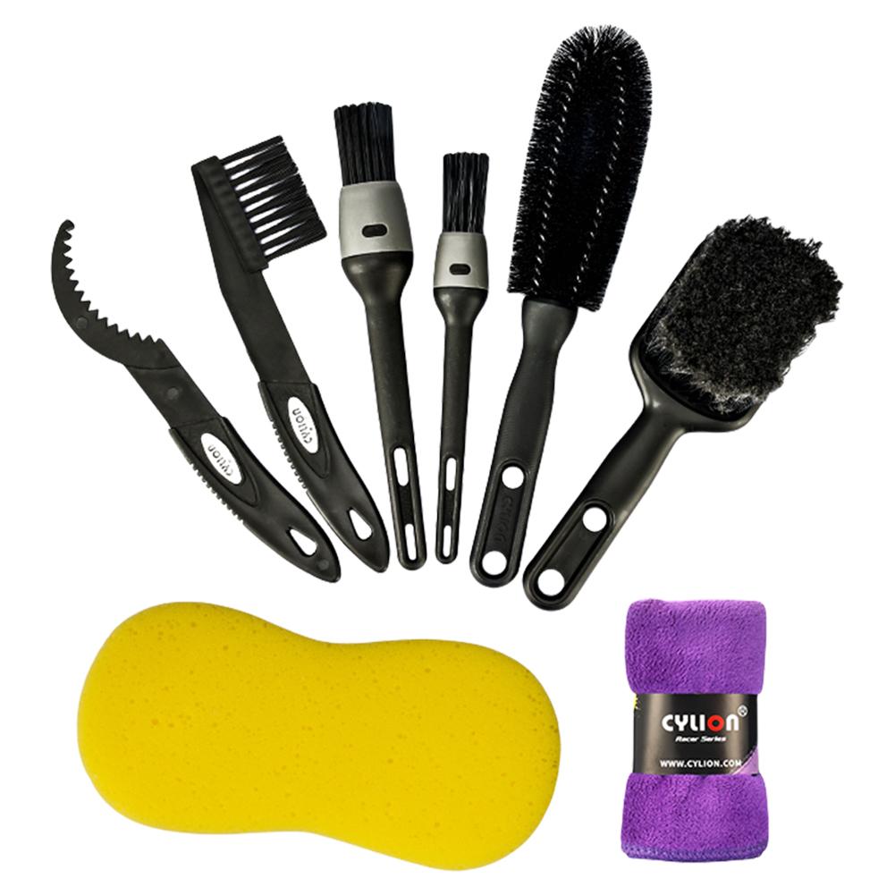 

8 Pieces Bicycle Bike Cleaning Tools Set Bike Clean Brush Kit Bike Cleaning Kit for Mountain Road City BMX and Folding Bike