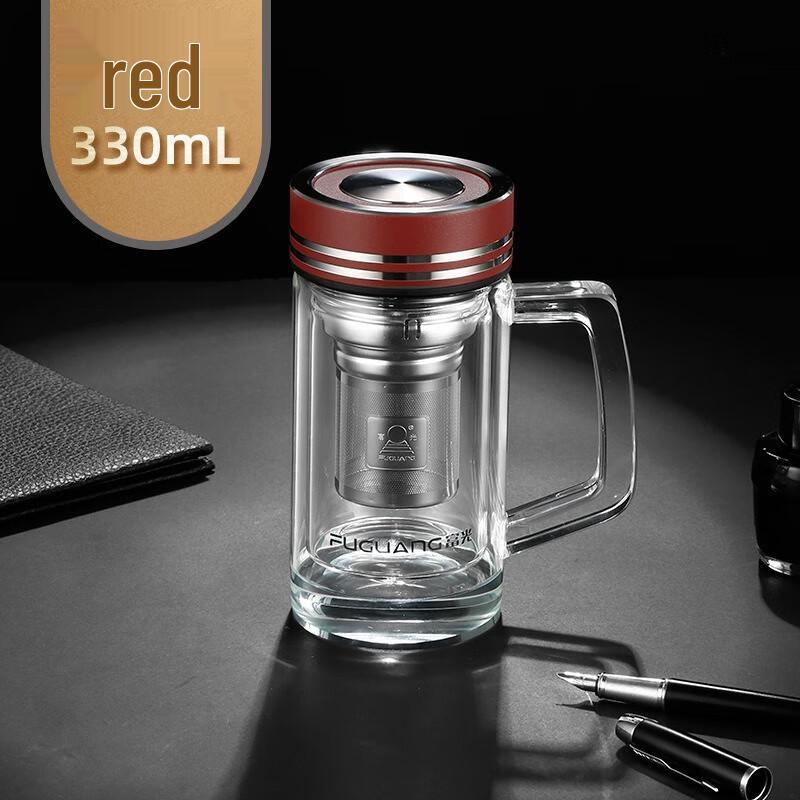 Fuguang Double-Layer Insulated Glass Tea Cup