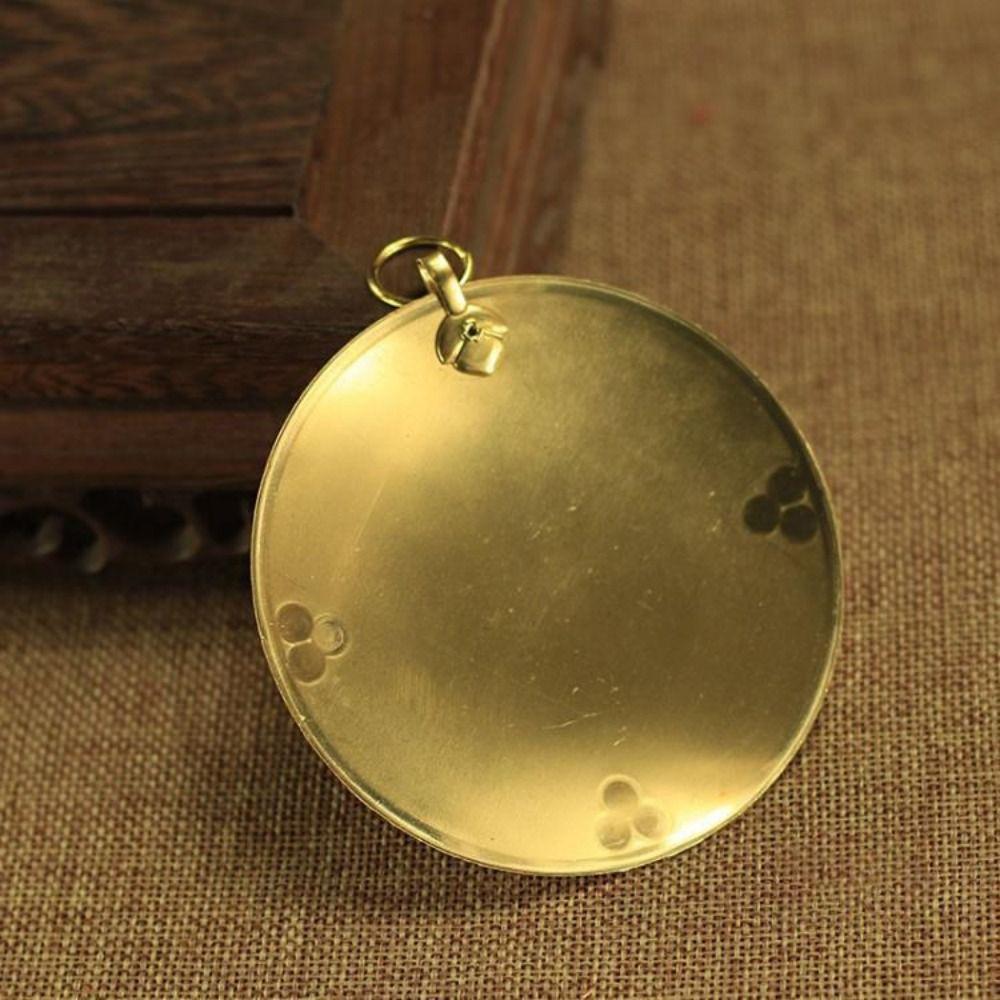 Auspicious Brass Bagua Hanging Mirror Bumpy Surface Gossip Mirror Ornament Household